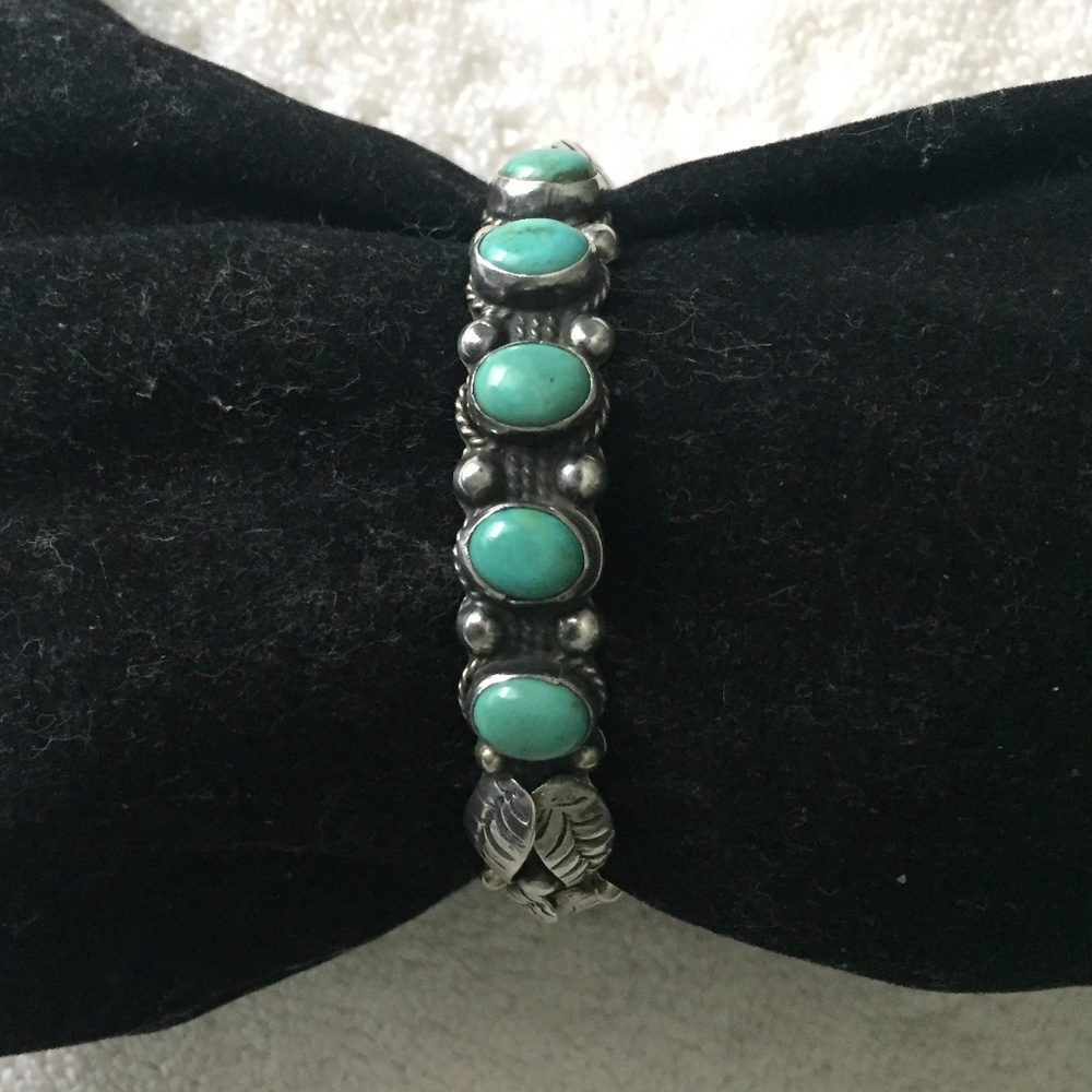 Vintage Sterling Silver & Turquoise  Bracelet,